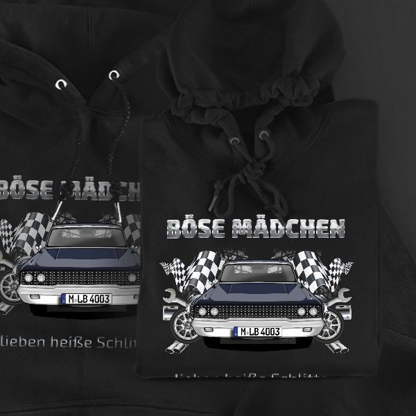 Galaxie Hoodie für Damen u. Herren personalisiert mit deinem Auto u. Kennzeichen!