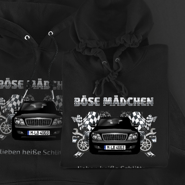 57 S Hoodie für Damen u. Herren personalisiert mit deinem Auto u. Kennzeichen!