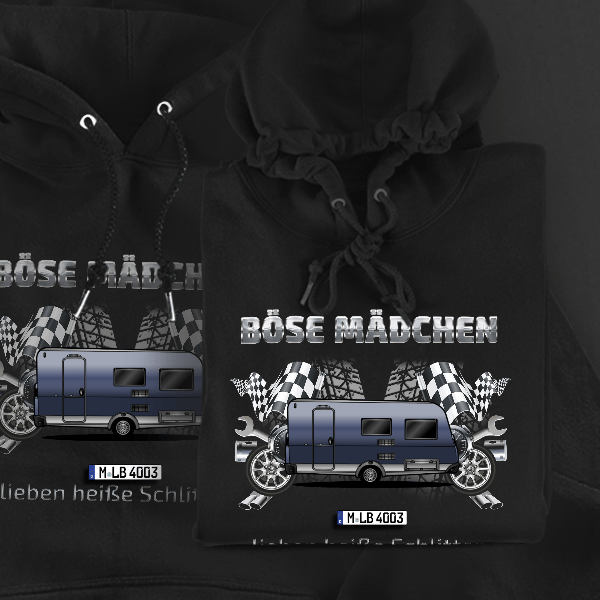 420 Hoodie für Damen u. Herren personalisiert mit deinem Campinganhänger u. Kennzeichen!