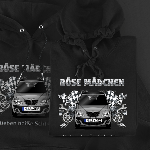 Musa Hoodie für Damen u. Herren personalisiert mit deinem Auto u. Kennzeichen!