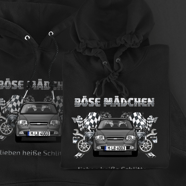 Kalos Hoodie für Damen u. Herren personalisiert mit deinem Auto u. Kennzeichen!