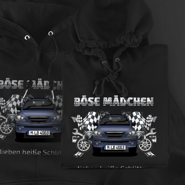Sorento Hoodie für Damen u. Herren personalisiert mit deinem Auto u. Kennzeichen!