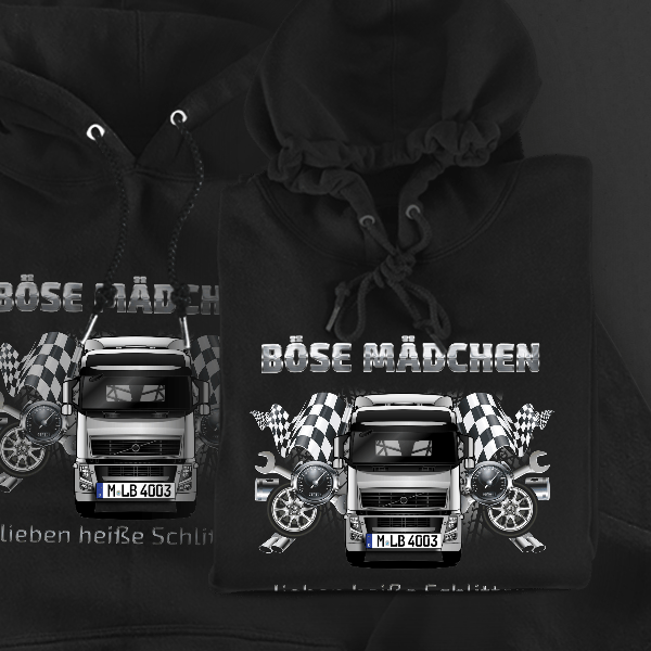 FH13 460 Hoodie für Damen u. Herren personalisiert mit deinem LKW u. Kennzeichen!