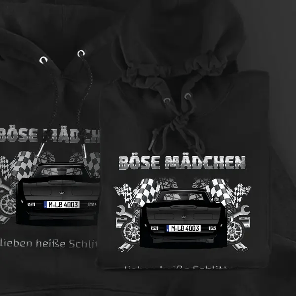 Corvette C3 Cabriolet Hoodie für Damen u. Herren personalisiert mit deinem Auto u. Kennzeichen!