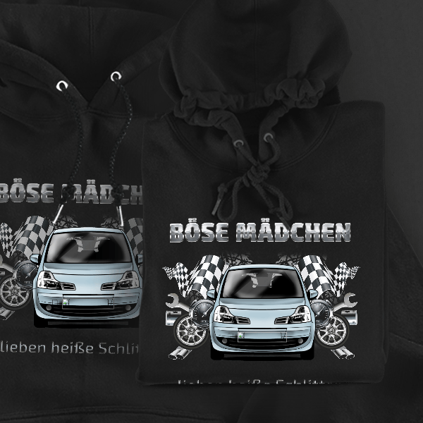 Modus Hoodie für Damen u. Herren personalisiert mit deinem Auto u. Kennzeichen!