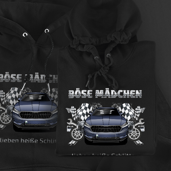 Enyaq iV Hoodie für Damen u. Herren personalisiert mit deinem Auto u. Kennzeichen!