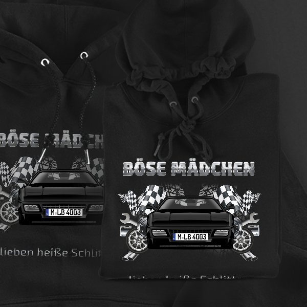 348 Coupe Hoodie für Damen u. Herren personalisiert mit deinem Auto u. Kennzeichen!