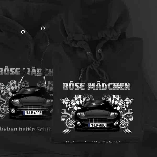 Vanquish Coupe Hoodie für Damen u. Herren personalisiert mit deinem Auto u. Kennzeichen!