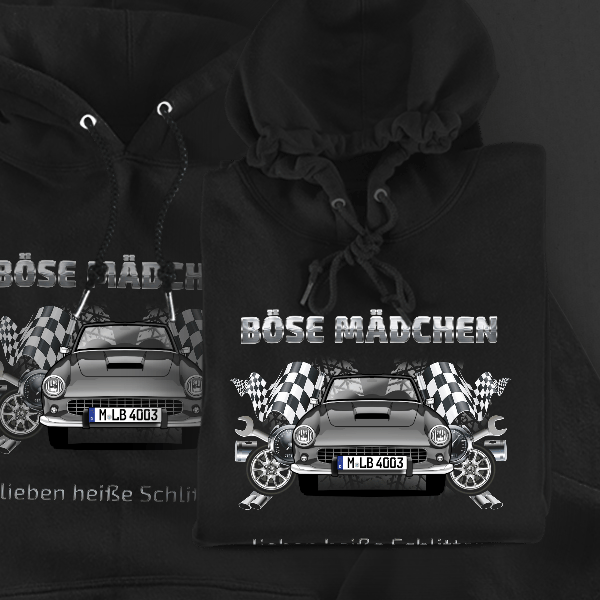 250 Cabriolet Hoodie für Damen u. Herren personalisiert mit deinem Auto u. Kennzeichen!