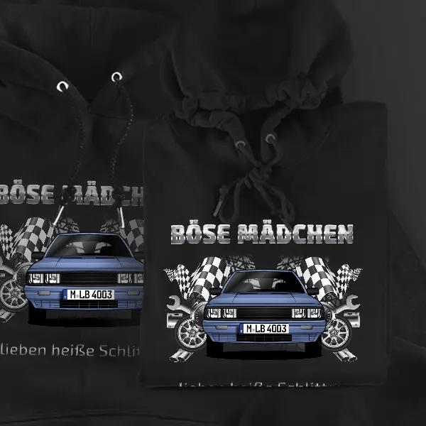 11 (5-Türer) Hoodie für Damen u. Herren personalisiert mit deinem Auto u. Kennzeichen!