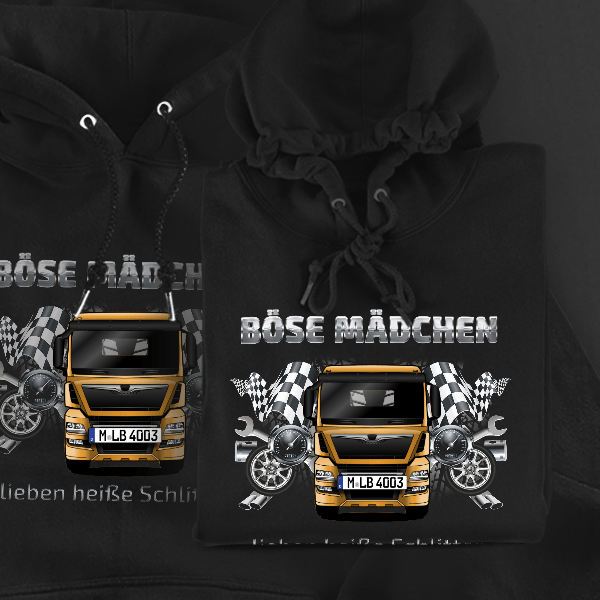 TGX 26.460 Hoodie für Damen u. Herren personalisiert mit deinem LKW u. Kennzeichen!