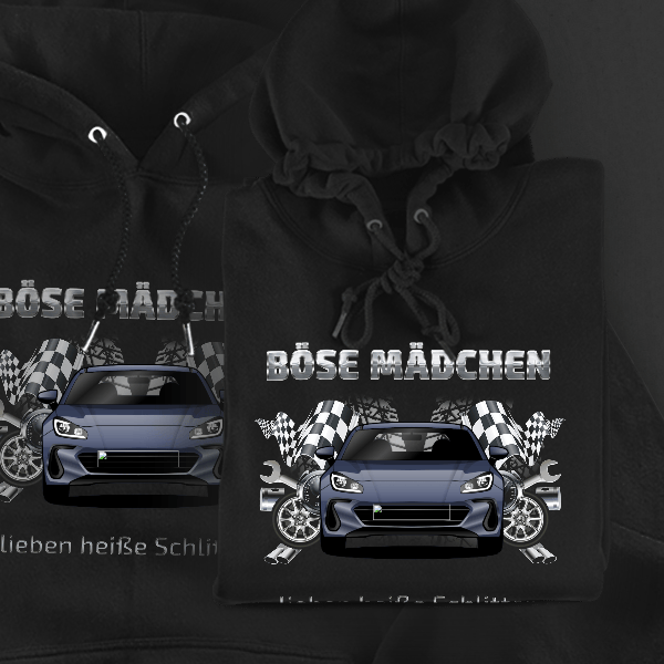BRZ Hoodie für Damen u. Herren personalisiert mit deinem Auto u. Kennzeichen!