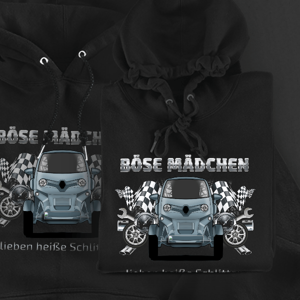 Twizy Hoodie für Damen u. Herren personalisiert mit deinem Auto u. Kennzeichen!