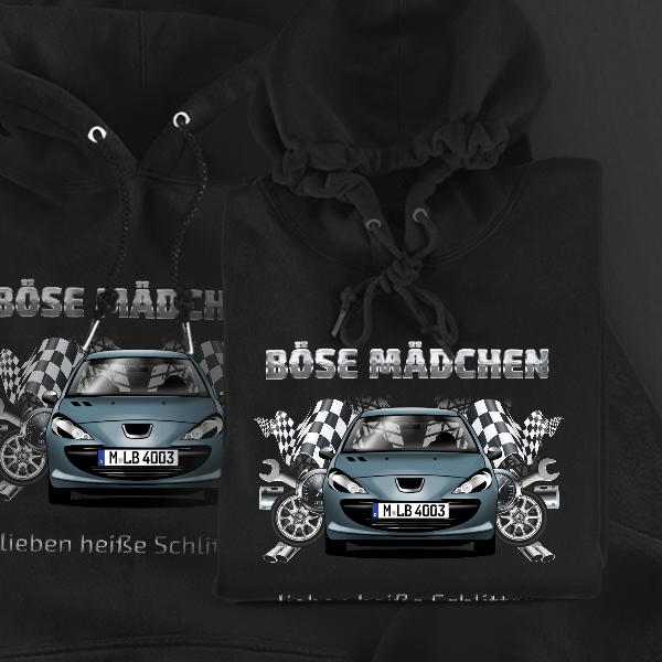 206+ Hoodie für Damen u. Herren personalisiert mit deinem Auto u. Kennzeichen!