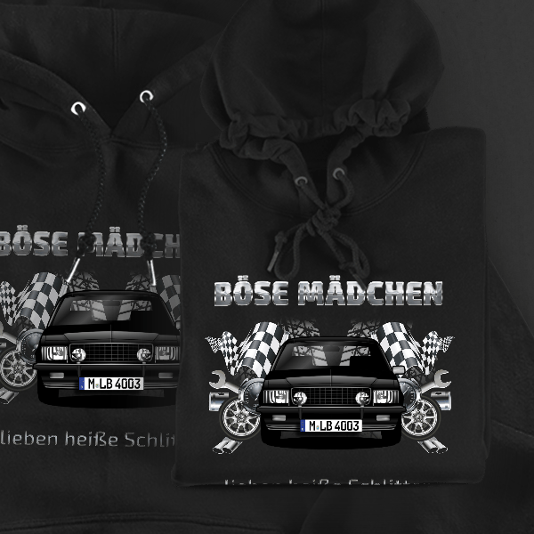 Commodore Hoodie für Damen u. Herren personalisiert mit deinem Auto u. Kennzeichen!