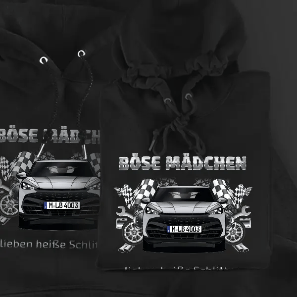 Tavascan Hoodie für Damen u. Herren personalisiert mit deinem Auto u. Kennzeichen!