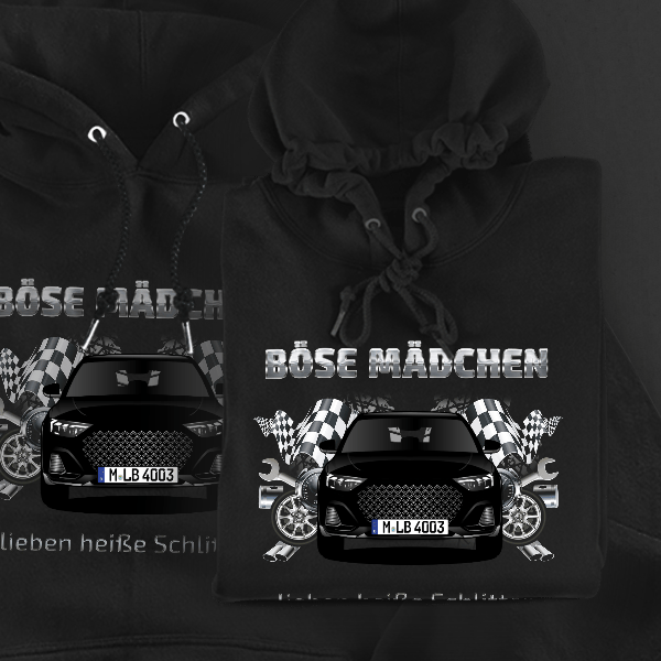 A1 Citycarver Hoodie für Damen u. Herren personalisiert mit deinem Auto u. Kennzeichen!