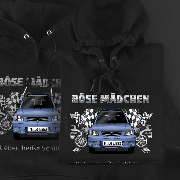 Demio Hoodie für Damen u. Herren personalisiert mit deinem Auto u. Kennzeichen!