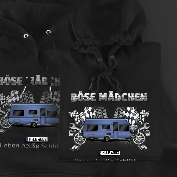510 TF Hoodie für Damen u. Herren personalisiert mit deinem Campinganhänger u. Kennzeichen!