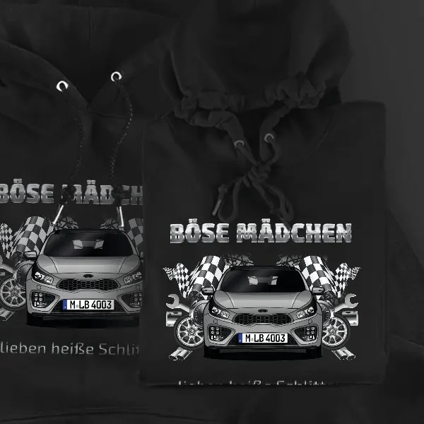 Ceed GT Hoodie für Damen u. Herren personalisiert mit deinem Auto u. Kennzeichen!