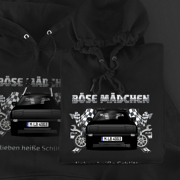 RX-7 Hoodie für Damen u. Herren personalisiert mit deinem Auto u. Kennzeichen!