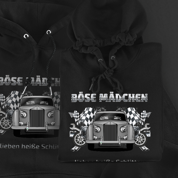 Silver Cloud Limousine Hoodie für Damen u. Herren personalisiert mit deinem Auto u. Kennzeichen!