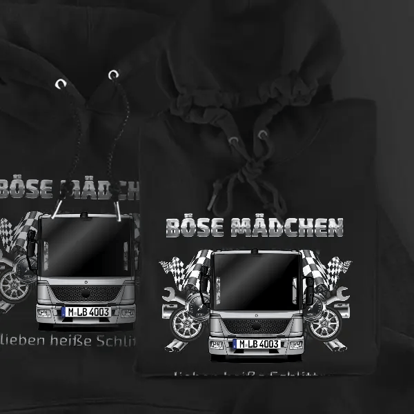 Econic Hoodie für Damen u. Herren personalisiert mit deinem LKW u. Kennzeichen!