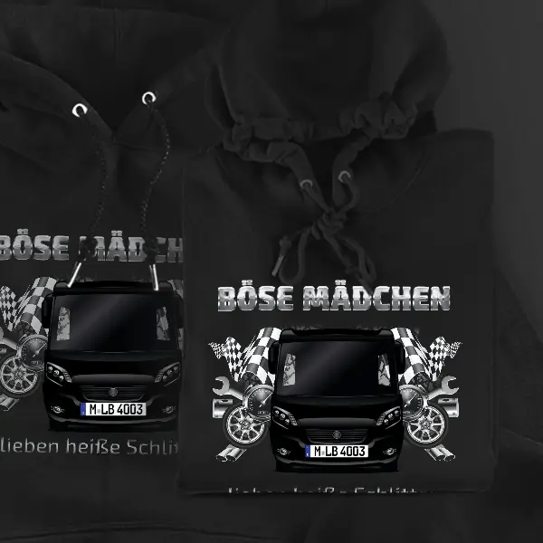 VAN 550 MD Hoodie für Damen u. Herren personalisiert mit deinem Wohnwagen u. Kennzeichen!