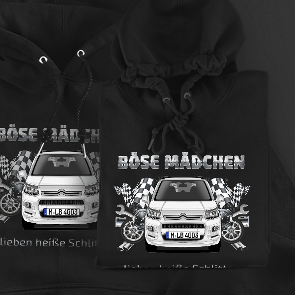 C3 Picasso Hoodie für Damen u. Herren personalisiert mit deinem Auto u. Kennzeichen!