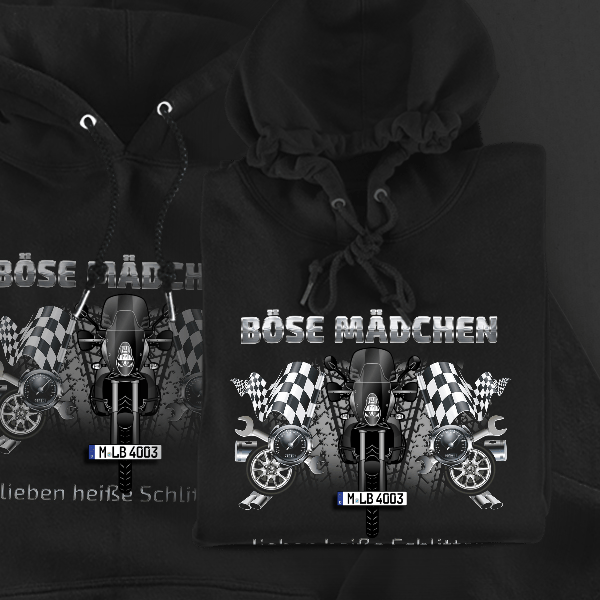 950 Adventure Hoodie für Damen u. Herren personalisiert mit deinem Motorrad u. Kennzeichen!