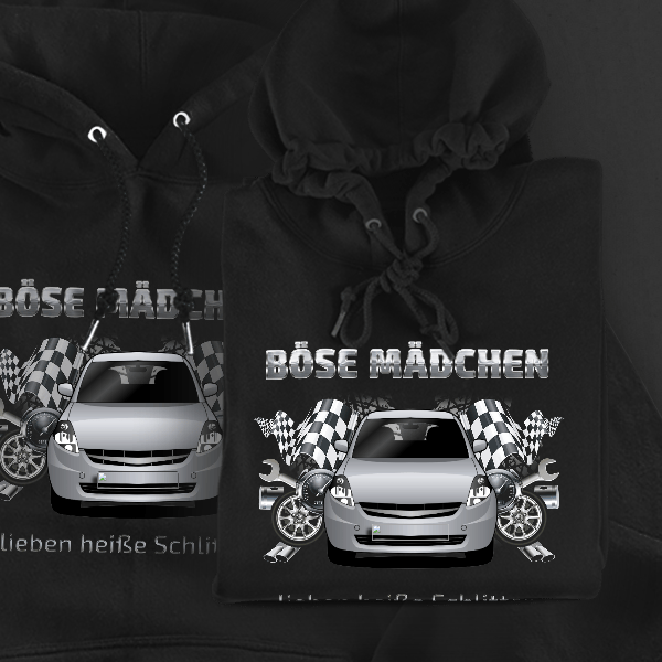 Justy (5-Türer) Hoodie für Damen u. Herren personalisiert mit deinem Auto u. Kennzeichen!