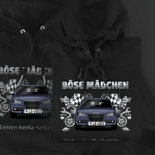 S4 Avant Hoodie für Damen u. Herren personalisiert mit deinem Auto u. Kennzeichen!