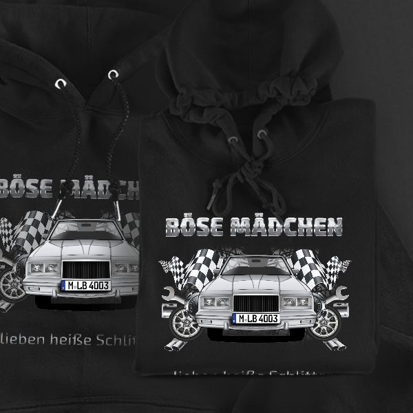 Lebaron Cabriolet Hoodie für Damen u. Herren personalisiert mit deinem Auto u. Kennzeichen!