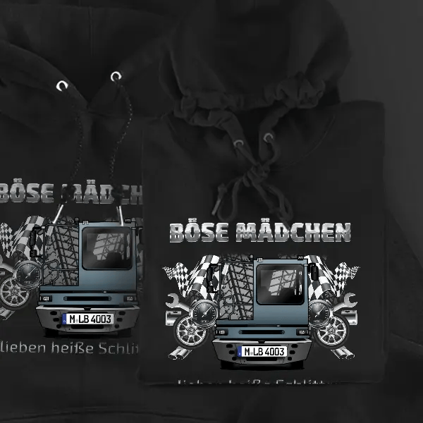 YT222 Hoodie für Damen u. Herren personalisiert mit deinem LKW u. Kennzeichen!