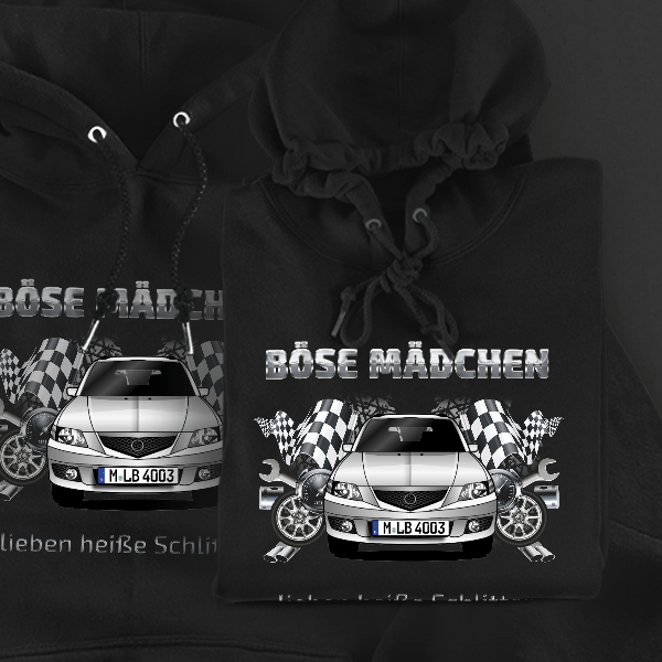 Premacy Hoodie für Damen u. Herren personalisiert mit deinem Auto u. Kennzeichen!