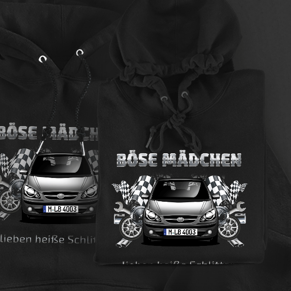 Getz Hoodie für Damen u. Herren personalisiert mit deinem Auto u. Kennzeichen!
