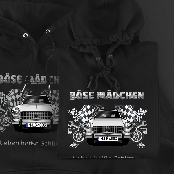404 Hoodie für Damen u. Herren personalisiert mit deinem Auto u. Kennzeichen!