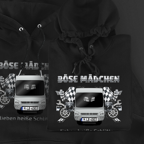 Charisma Hoodie für Damen u. Herren personalisiert mit deinem Wohnwagen u. Kennzeichen!