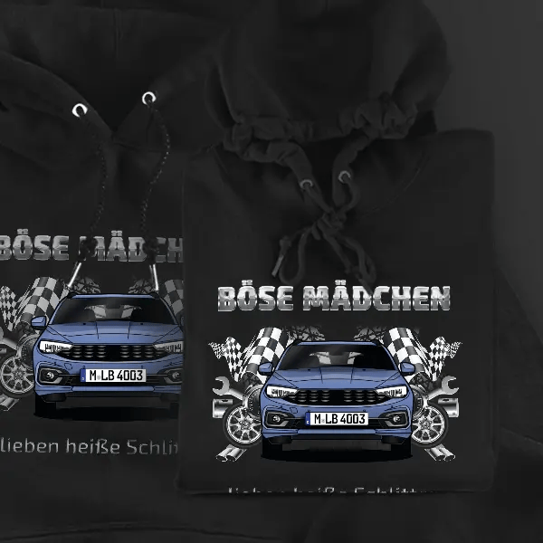 Tipo Station Wagon Hoodie für Damen u. Herren personalisiert mit deinem Auto u. Kennzeichen!