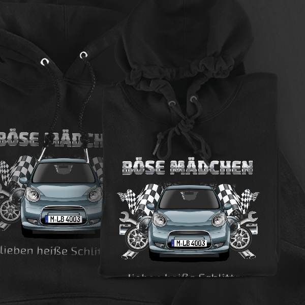 C1 (3-Türer) Hoodie für Damen u. Herren personalisiert mit deinem Auto u. Kennzeichen!