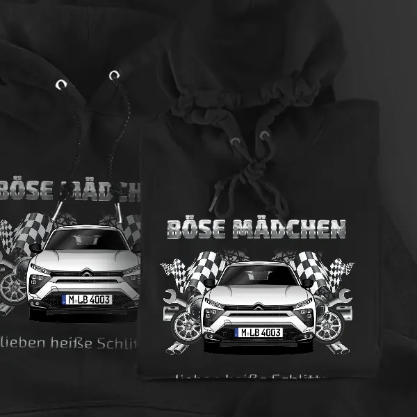 C5 X Hoodie für Damen u. Herren personalisiert mit deinem Auto u. Kennzeichen!