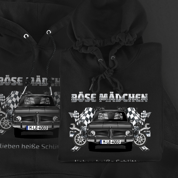 1500 Hoodie für Damen u. Herren personalisiert mit deinem Auto u. Kennzeichen!