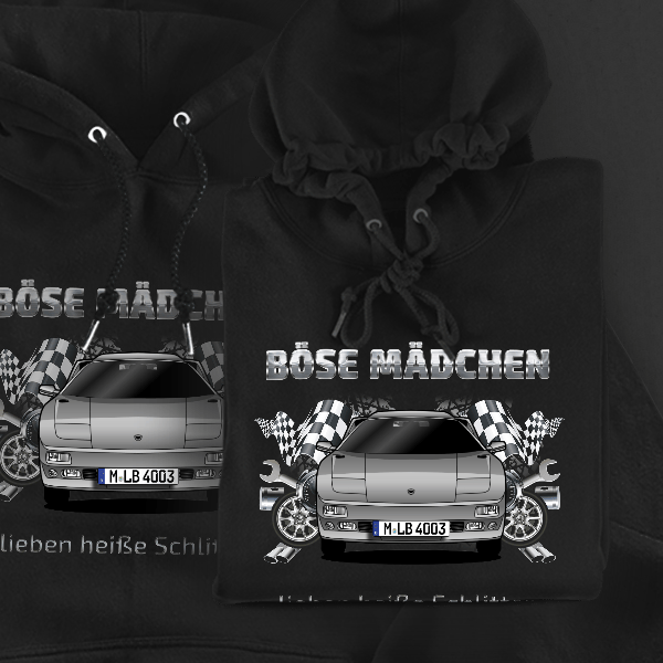 Diablo Coupe Hoodie für Damen u. Herren personalisiert mit deinem Auto u. Kennzeichen!