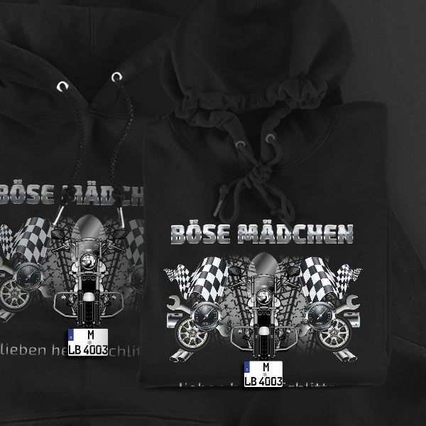 VL125 Daystar Hoodie für Damen u. Herren personalisiert mit deinem Motorrad u. Kennzeichen!
