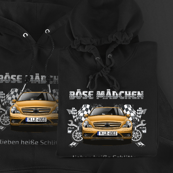 R-Klasse Hoodie für Damen u. Herren personalisiert mit deinem Auto u. Kennzeichen!