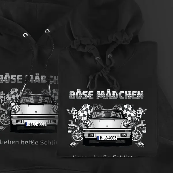911 Cabriolet Hoodie für Damen u. Herren personalisiert mit deinem Auto u. Kennzeichen!