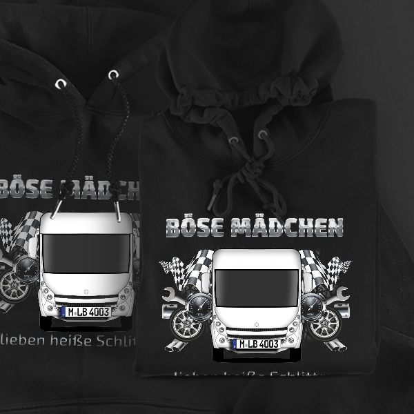 143 Hoodie für Damen u. Herren personalisiert mit deinem Wohnwagen u. Kennzeichen!