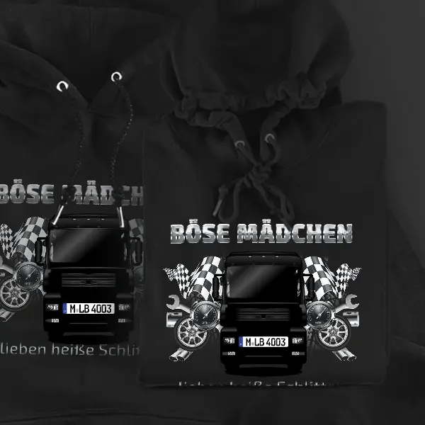 TGA 18.460 Hoodie für Damen u. Herren personalisiert mit deinem LKW u. Kennzeichen!