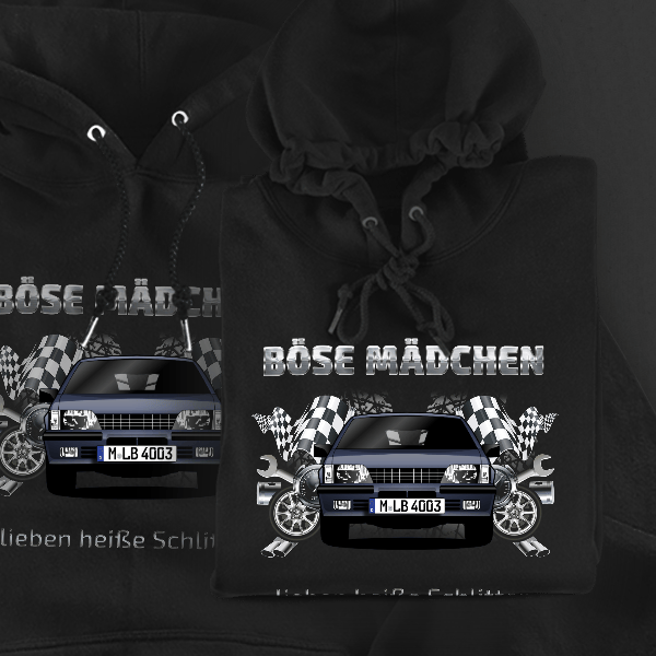 Monza Hoodie für Damen u. Herren personalisiert mit deinem Auto u. Kennzeichen!