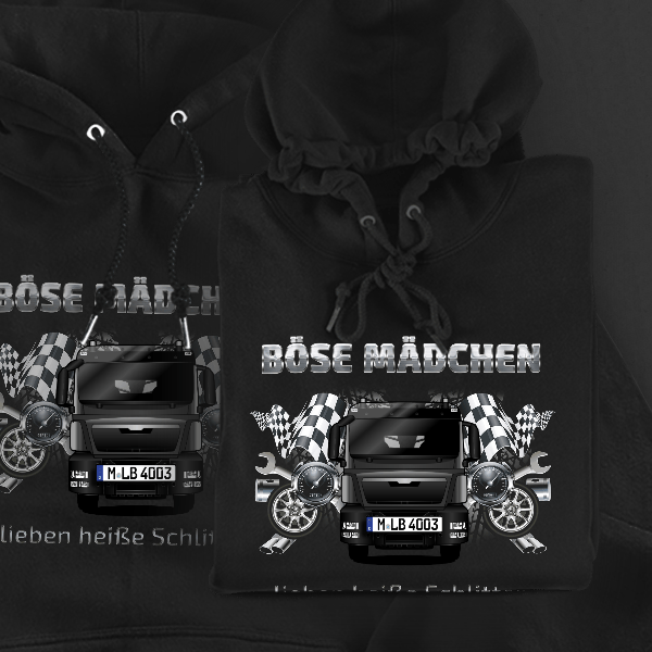TGS 33.440 Hoodie für Damen u. Herren personalisiert mit deinem LKW u. Kennzeichen!